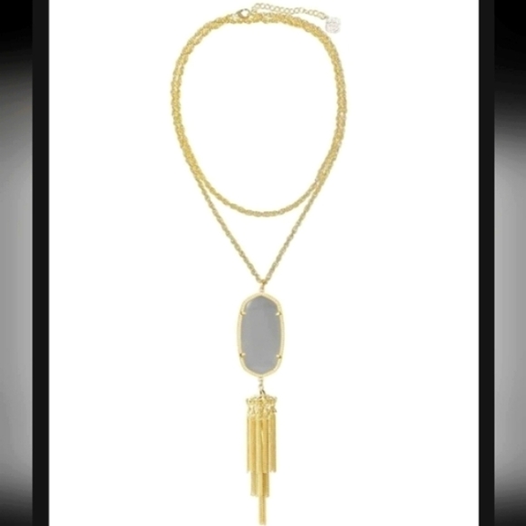 New Rayne Slate Cat's Eye Stone Tassel Necklace💞 - Picture 6 of 10